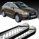 Trittbretter passend f&uuml;r Audi Q3 ab 06/2011-07/2018 (Model: VISO, Farbe: Schwarz) mit ABE