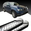 Trittbretter passend f&uuml;r BMW X5 ab 05/2000-02/2007 (Model: VISO, Farbe: Schwarz) mit ABE