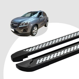 Trittbretter passend für Chevrolet Trax ab 12/2012 (Model: VISO, Farbe: Schwarz) mit ABE