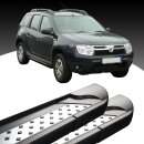 Trittbretter passend f&uuml;r Dacia Duster ab 04/2010-12/2017 (Model: VISO, Farbe: Schwarz) mit ABE