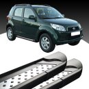 Trittbretter passend f&uuml;r Daihatsu Terios ab 11/2005-12/2017 (Model: VISO, Farbe: Schwarz)