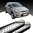 Trittbretter passend f&uuml;r Ford Kuga ab 03/2008-12/2012 (Model: VISO, Farbe: Schwarz) mit ABE