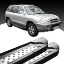 Trittbretter passend f&uuml;r Hyundai Santa Fe 11/2000-03/2006 (Model: VISO, Farbe: Schwarz) mit ABE