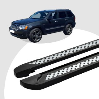 Trittbretter passend für Jeep Grand Cherokee ab 10/2004-10/2011 (Model: VISO, Farbe: Schwarz)