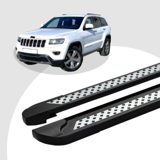 Trittbretter passend für Jeep Grand Cherokee ab 06/2010 (Model: VISO, Farbe: Schwarz) ABE