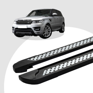 Trittbretter passend für Land Rover Range Sport 11/2014 (Model: VISO, Farbe: Schwarz) mit ABE