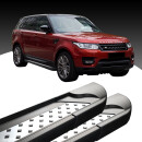 Trittbretter passend f&uuml;r Land Rover Range Sport 11/2014 (Model: VISO, Farbe: Schwarz) mit ABE