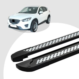 Trittbretter passend für Mazda CX-5 ab 11/2011-03/2017 (Model: VISO, Farbe: Schwarz) mit ABE