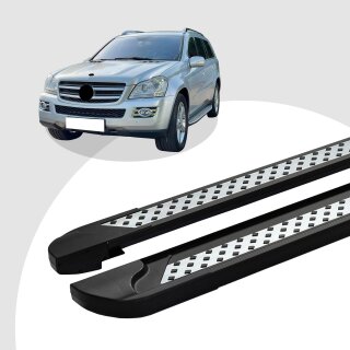Trittbretter passend für Mercedes GL-Klasse ab 09/2006-06/2012 (Model: VISO, Farbe: Schwarz)
