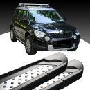 Trittbretter passend f&uuml;r Skoda Yeti ab 05/2009-12/2017 (Model: VISO, Farbe: Schwarz) mit ABE