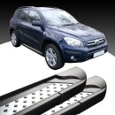 Trittbretter passend f&uuml;r Toyota Rav 4 ab 06/2005-12/2013 (Model: VISO, Farbe: Schwarz) mit ABE