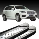 Trittbretter passend f&uuml;r Volvo XC90 ab 09/2014 (Model: VISO, Farbe: Schwarz) mit ABE