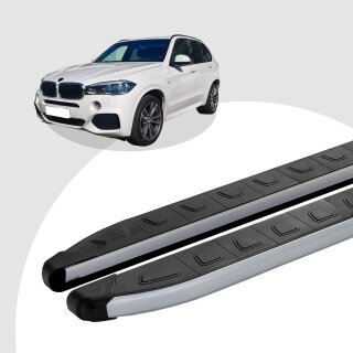 Trittbretter passend für BMW X5 ab 06/2012 (Model: DOLU, Farbe: SIlber) mit ABE