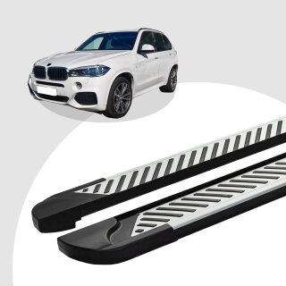 Trittbretter passend für BMW X5 ab 06/2012 (Model: LINE, Farbe: Silber) mit ABE