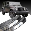 Trittbretter passend f&uuml;r Jeep Wrangler ab 2007-2017 (Model: LAVA, Farbe: Silber) ABE