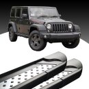 Trittbretter passend f&uuml;r Jeep Wrangler ab 2007-2017 (Model: VISO, Farbe: Schwarz) ABE