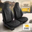 Sitzbez&uuml;ge passend f&uuml;r Auto Sleepers Wohnmobil (Schwarz-Grau) Pilot 1.1