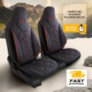 Sitzbez&uuml;ge passend f&uuml;r Volkswagen Wohnmobil (Schwarz-Rot) Pilot 1.2