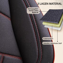 Sitzbez&uuml;ge passend f&uuml;r Volkswagen Wohnmobil (Schwarz-Rot) Pilot 1.2