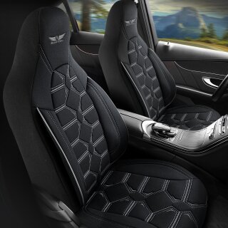 Sitzbezüge (Pilot) passend für Peugeot 3008 (Schwarz-Grau) 2.1