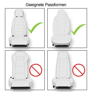Sitzbezüge passend für Hymer Wohnmobil (Schwarz-Rot) Pilot 2.2