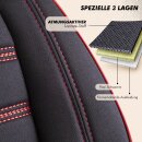 Sitzbez&uuml;ge passend f&uuml;r Werz Wohnmobil (Schwarz-Rot) Pilot 2.2