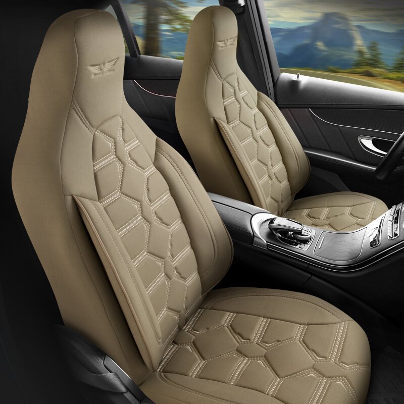 Sitzbezüge passend für Audi A6 (Model: Pilot - Farbe: Beige)