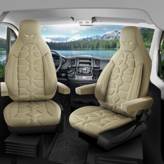 Sitzbezüge passend für Auto Sleepers Wohnmobil (Beige) Pilot 2.3