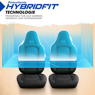 Sitzbezüge passend für Ford Transit (Pilot - Schwarz-Grau)