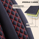 Sitzbez&uuml;ge (Pilot) passend f&uuml;r Nissan Primastar (Schwarz-Rot) 3.2
