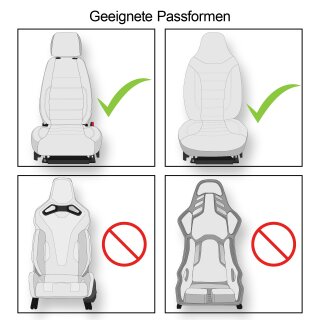 Sitzbezüge passend für Poessl Wohnmobil (Schwarz-Rot) Pilot 3.2