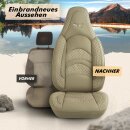 Sitzbez&uuml;ge passend f&uuml;r Aguti Sitze Wohnmobil (Beige) Pilot 3.3