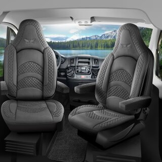 Sitzbezüge passend für Dipa Reisemobilbau Wohnmobil (Grau) Pilot 3.4