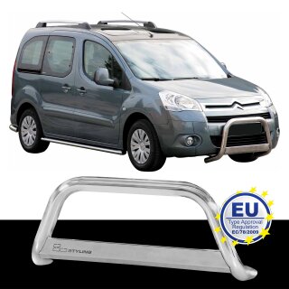 Frontbügel EDELSTAHL passend für CITROEN BERLINGO 2008 bis 2014 Chrome