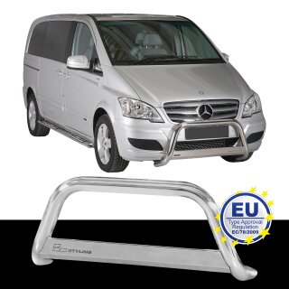 Frontbügel EDELSTAHL passend für MERCEDES VITO VIANO 2010 bis 2014 Chrome