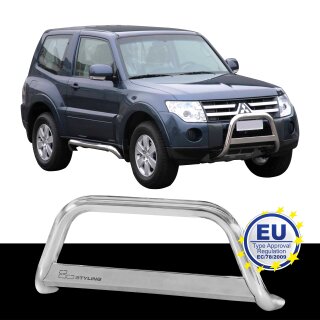 Frontbügel EDELSTAHL passend für MITSUBISHI PAJERO 3 und 5 TÜRER ab 2007