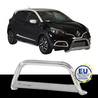 Frontbügel EDELSTAHL passend für RENAULT CAPTUR 2013 bis 2017 Chrome