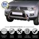 Frontb&uuml;gel EDELSTAHL passend f&uuml;r MITSUBISHI L200 DOUBLE/CLUB CAB 2010-2015 &Oslash;76mm