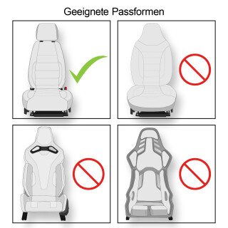 Sitzbezüge passend für VW Tiguan (Rubinrot-Schwarz) Komplett