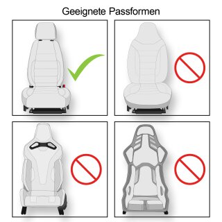 Sitzbezüge passend für Peugeot 206 (Anthrazit) Komplett