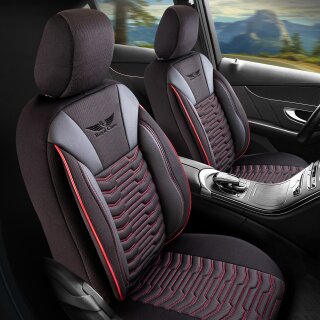 Sitzbezüge passend für Kia Sportage (Ruby-Schwarz) Komplett