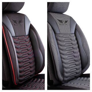 Hochwertige Sitzbezüge für Audi A3 (Ruby-Schwarz) - RoyalClass