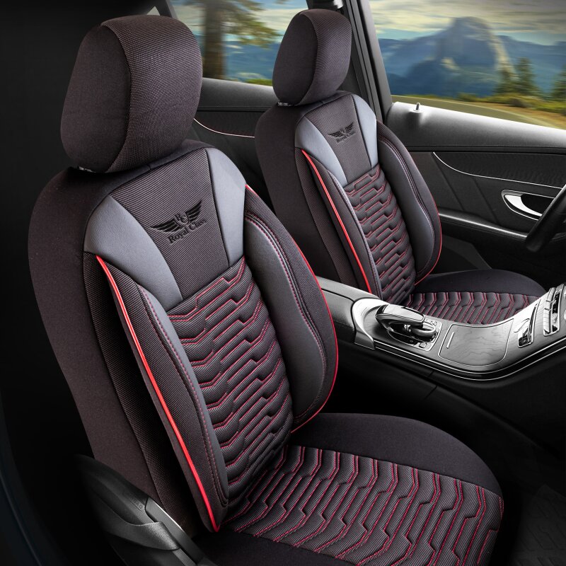 Hochwertige Sitzbezüge für Audi Q3 (Ruby-Schwarz) - RoyalClass