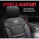 Sitzbez&uuml;ge passend f&uuml;r f&uuml;r Audi Q5 (Schwarz-Wei&szlig;)
