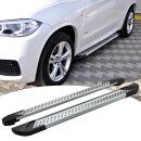 Trittbretter passend f&uuml;r Ford Ranger ab 2015 (Model: VISO, Farbe: Silber) mit ABE