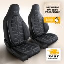 Sitzbez&uuml;ge (Pilot) passend f&uuml;r Sprinter 1+2 Sitzbank (Schwarz-Grau) 2.1