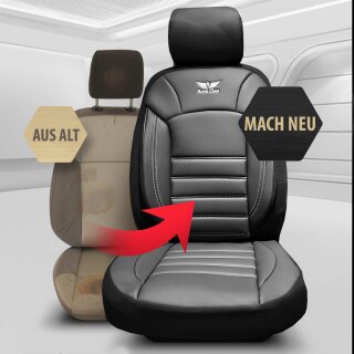 Hochwertige Sitzbezüge für Renault Master (Schwarz-Weiß)