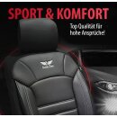 Sitzbez&uuml;ge passend f&uuml;r f&uuml;r Toyota Auris (Schwarz-Wei&szlig;)