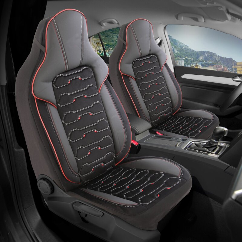 Schonbezüge Sitzbezüge Komplett für BMW 3er NO414171 schwarz-rot 