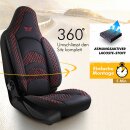 Sitzbez&uuml;ge (Pilot) passend f&uuml;r Toyota Urban Cruiser (Schwarz-Rot) 3.2 Komplett